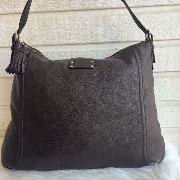 kate spade Handbags - KATE SPADE Brown Leather Tassel Hobo Shoulder Bag Mulberry Court Lane Surprise